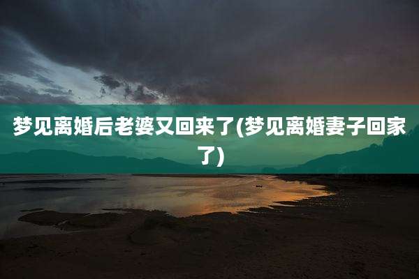梦见离婚后老婆又回来了(梦见离婚妻子回家了)