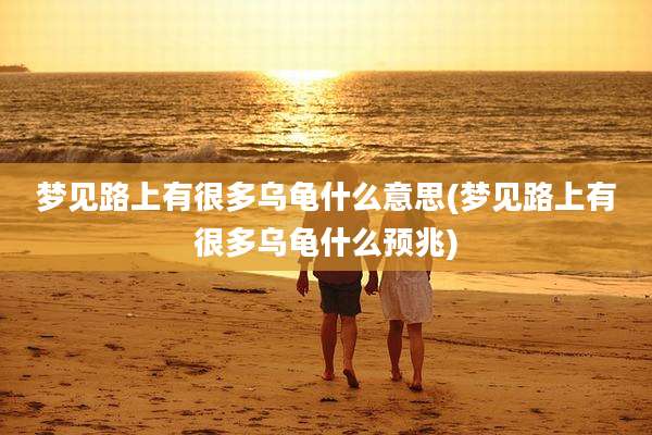 梦见路上有很多乌龟什么意思(梦见路上有很多乌龟什么预兆)