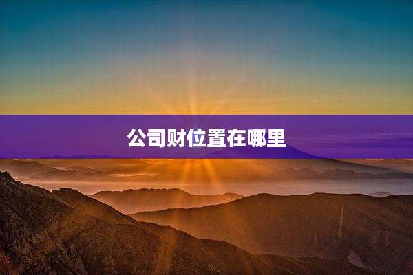 公司财位置在哪里