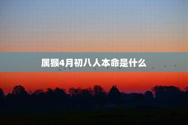 属猴4月初八人本命是什么