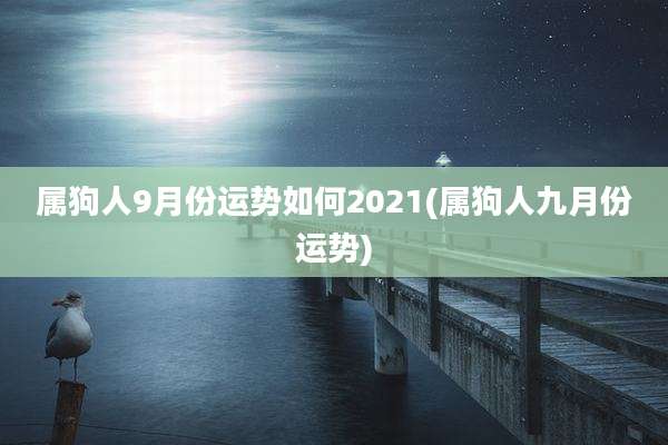 属狗人9月份运势如何2021(属狗人九月份运势)