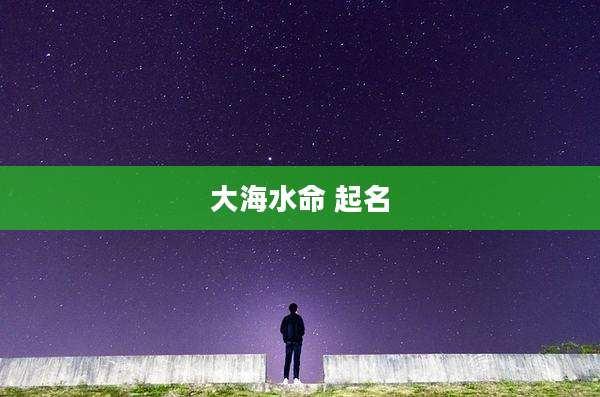 大海水命 起名