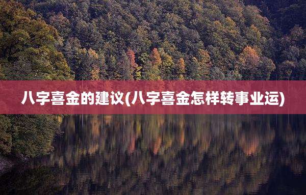 八字喜金的建议(八字喜金怎样转事业运)