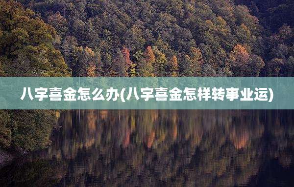 八字喜金怎么办(八字喜金怎样转事业运)