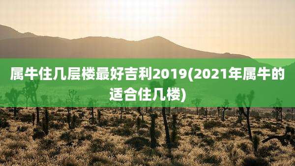 属牛住几层楼最好吉利2019(2021年属牛的适合住几楼)