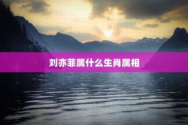 刘亦菲属什么生肖属相