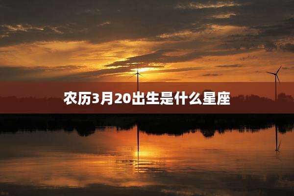 农历3月20出生是什么星座