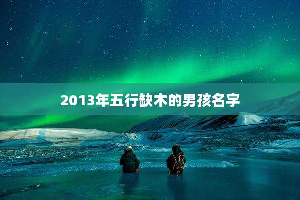 2013年五行缺木的男孩名字
