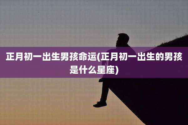 正月初一出生男孩命运(正月初一出生的男孩是什么星座)