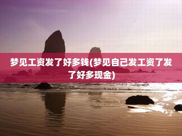 梦见工资发了好多钱(梦见自己发工资了发了好多现金)