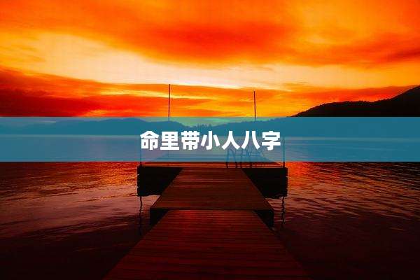 命里带小人八字