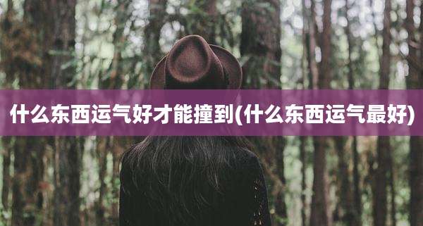 什么东西运气好才能撞到(什么东西运气最好)