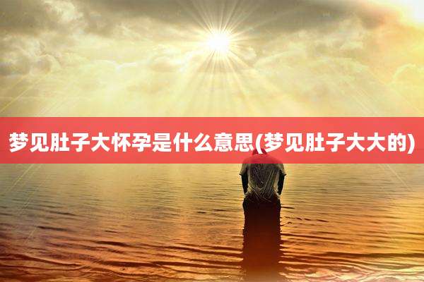梦见肚子大怀孕是什么意思(梦见肚子大大的)