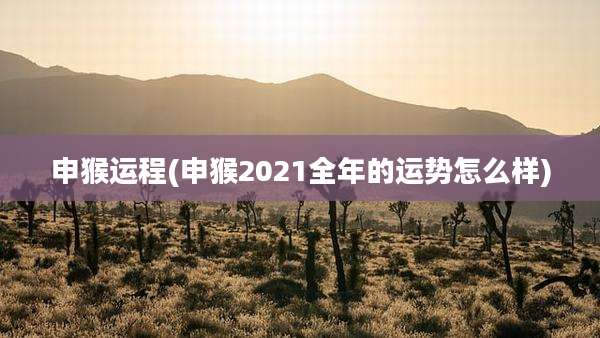 申猴运程(申猴2021全年的运势怎么样)