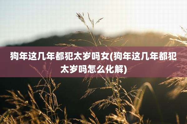 狗年这几年都犯太岁吗女(狗年这几年都犯太岁吗怎么化解)