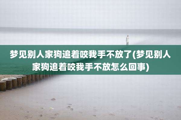 梦见别人家狗追着咬我手不放了(梦见别人家狗追着咬我手不放怎么回事)
