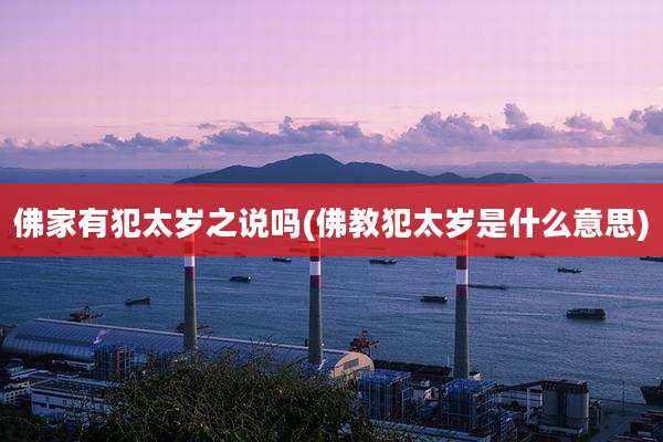 佛家有犯太岁之说吗(佛教犯太岁是什么意思)