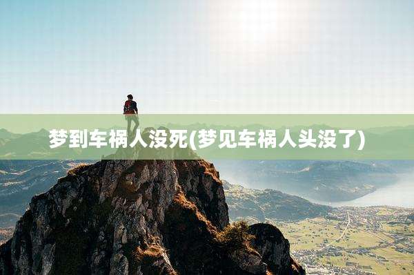 梦到车祸人没死(梦见车祸人头没了)