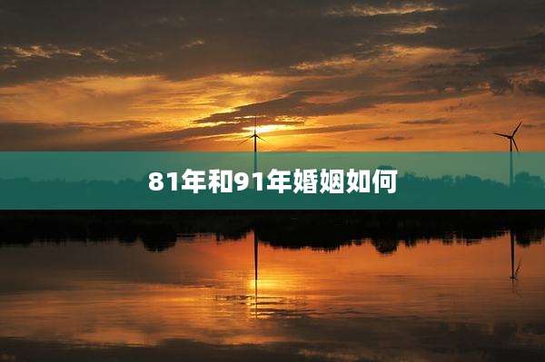 81年和91年婚姻如何