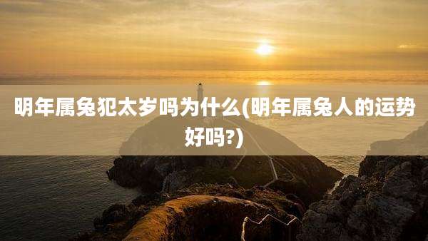 明年属兔犯太岁吗为什么(明年属兔人的运势好吗?)