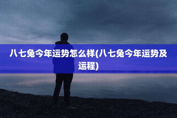 八七兔今年运势怎么样(八七兔今年运势及运程)