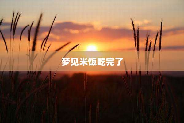梦见米饭吃完了