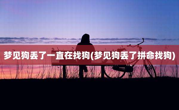 梦见狗丢了一直在找狗(梦见狗丢了拼命找狗)
