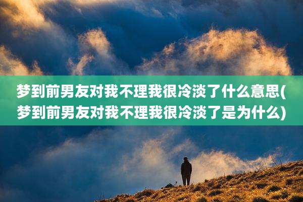 梦到前男友对我不理我很冷淡了什么意思(梦到前男友对我不理我很冷淡了是为什么)