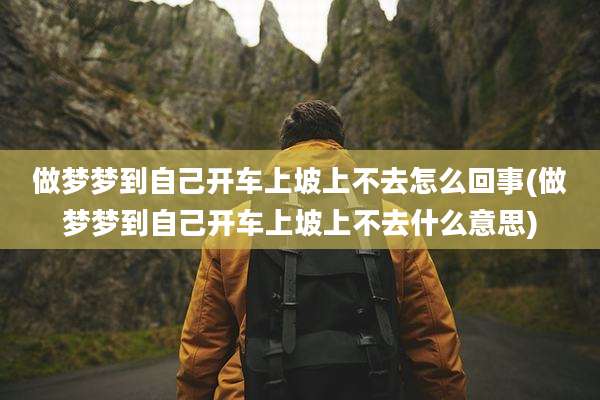 做梦梦到自己开车上坡上不去怎么回事(做梦梦到自己开车上坡上不去什么意思)