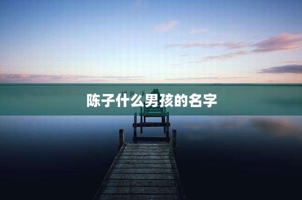 陈子什么男孩的名字