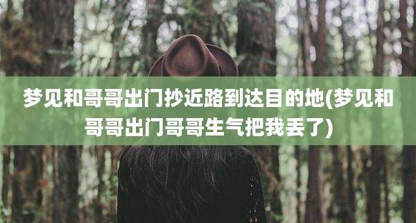 梦见和哥哥出门抄近路到达目的地(梦见和哥哥出门哥哥生气把我丢了)