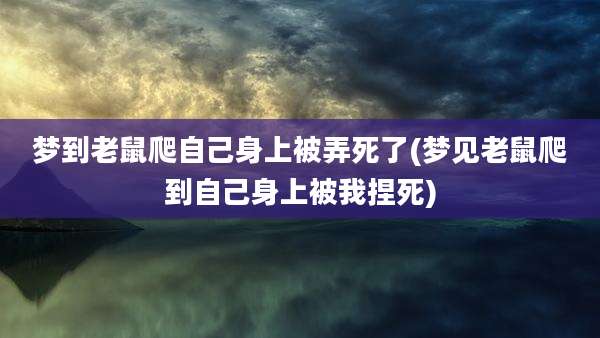 梦到老鼠爬自己身上被弄死了(梦见老鼠爬到自己身上被我捏死)