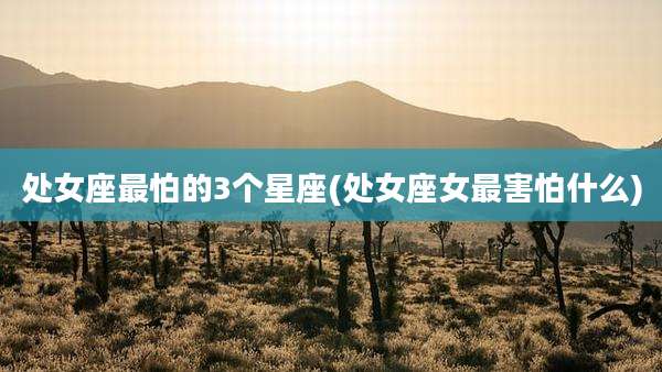 处女座最怕的3个星座(处女座女最害怕什么)