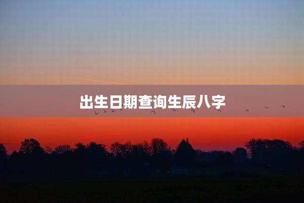 出生日期查询生辰八字