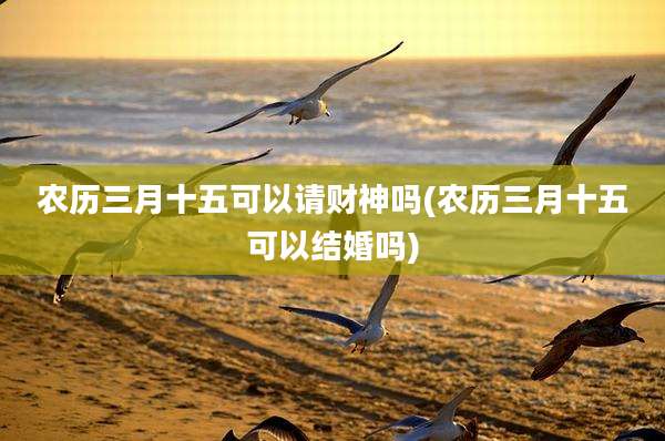 农历三月十五可以请财神吗(农历三月十五可以结婚吗)