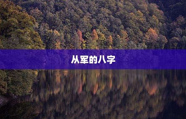 从军的八字