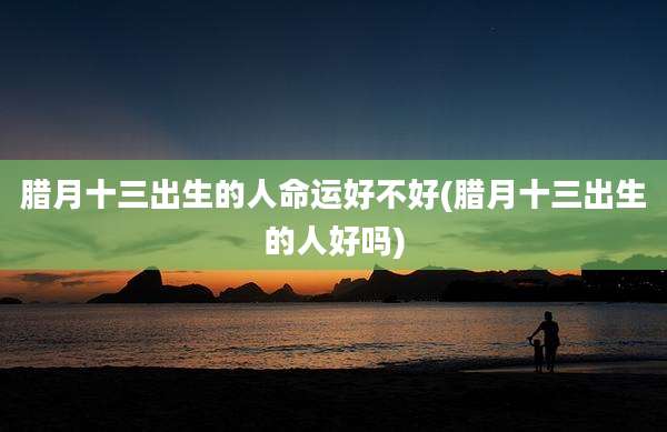腊月十三出生的人命运好不好(腊月十三出生的人好吗)