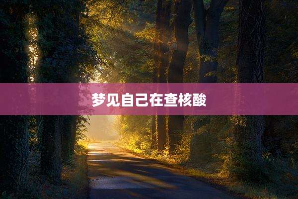 梦见自己在查核酸