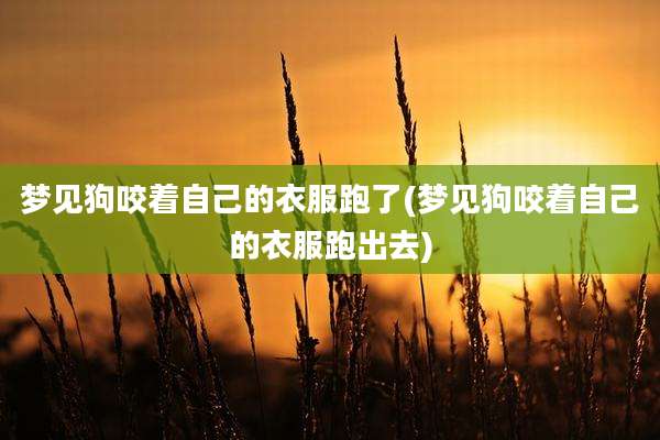 梦见狗咬着自己的衣服跑了(梦见狗咬着自己的衣服跑出去)