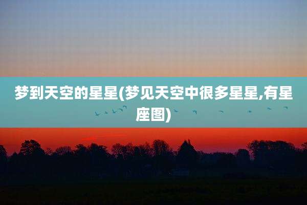 梦到天空的星星(梦见天空中很多星星,有星座图)