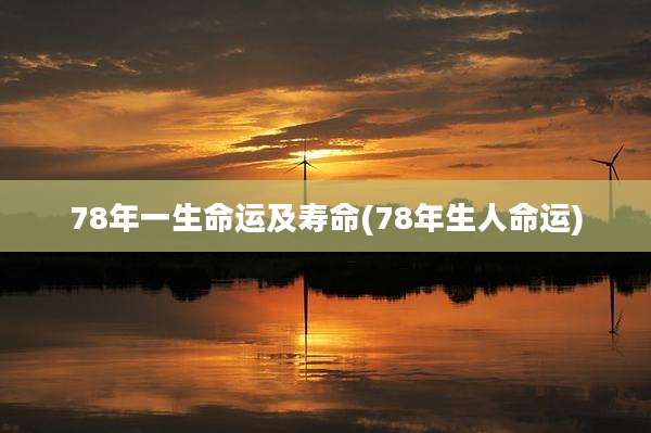 78年一生命运及寿命(78年生人命运)