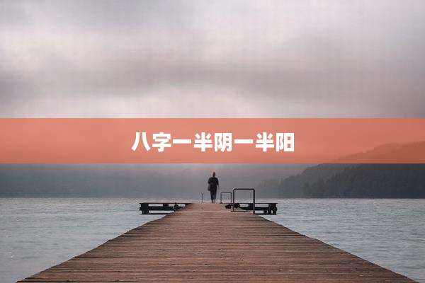 八字一半阴一半阳