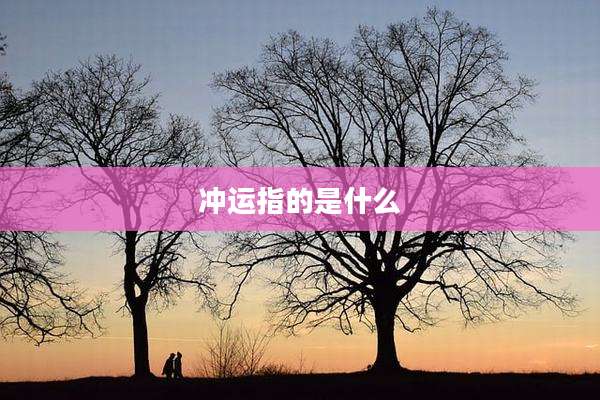 冲运指的是什么