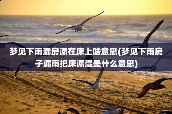 梦见下雨漏房漏在床上啥意思(梦见下雨房子漏雨把床漏湿是什么意思)