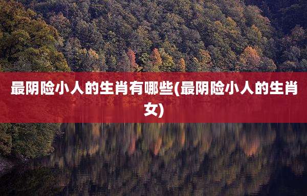 最阴险小人的生肖有哪些(最阴险小人的生肖女)