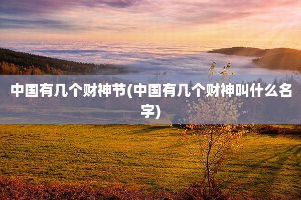 中国有几个财神节(中国有几个财神叫什么名字)