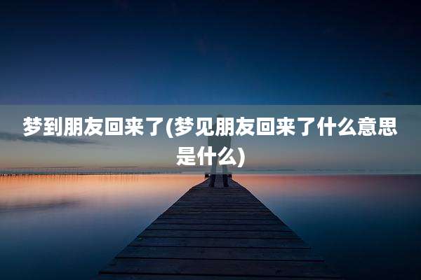 梦到朋友回来了(梦见朋友回来了什么意思是什么)