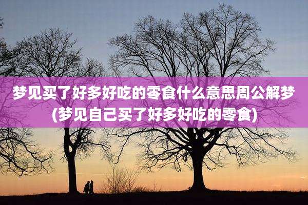 梦见买了好多好吃的零食什么意思周公解梦(梦见自己买了好多好吃的零食)