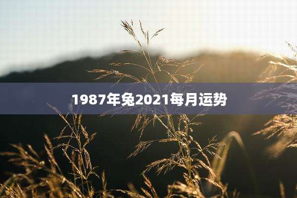 1987年兔2021每月运势