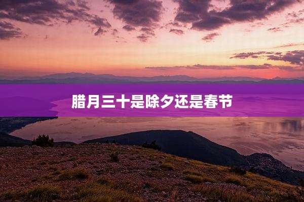 腊月三十是除夕还是春节